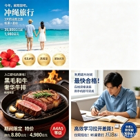 怎么用AI一次性批量生成不同行业的广告图？拆解一段高保真网格布局提示词